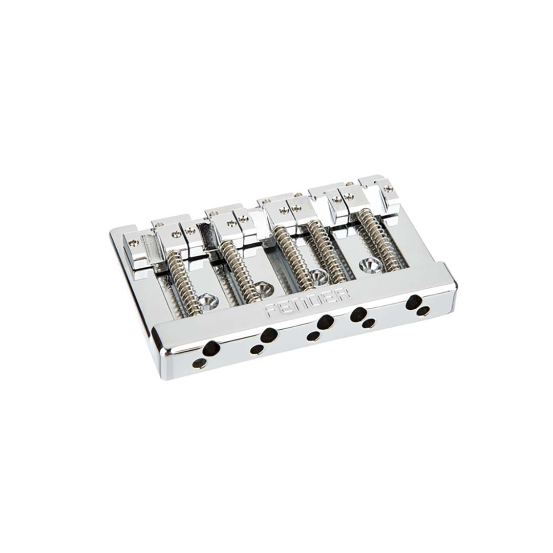 Fender® HiMass™ 5-String Bass Wide Bridge Assembly With Zinc Saddles, Chrome