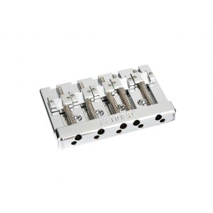 Fender® HiMass™ 5-String Bass Narrow Bridge Assembly With Brass Saddles, Chrome