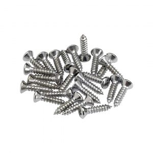 Pickguard/Control Plate Mounting Screws (24) (Chrome)