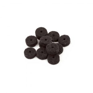 Black Strap Button Felt Washers (12)