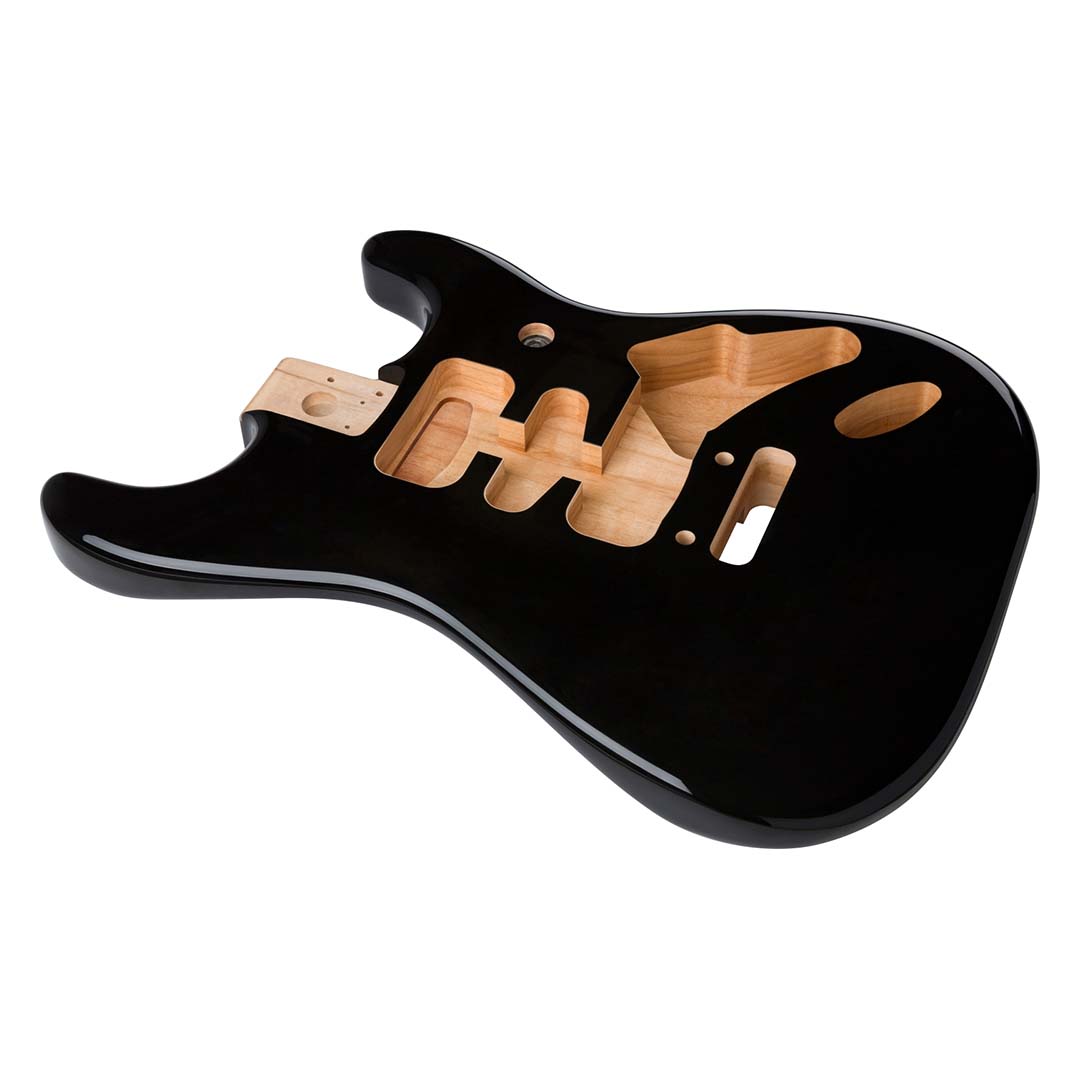 Deluxe Series Stratocaster® HSH Alder Body 2 Point Bridge Mount, Black - Image 2