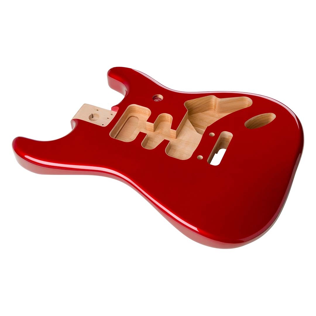 Deluxe Series Stratocaster® HSH Alder Body 2 Point Bridge Mount, Candy Apple Red - Image 2
