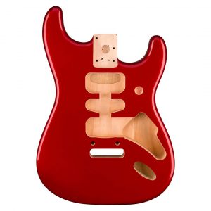 Deluxe Series Stratocaster® HSH Alder Body 2 Point Bridge Mount, Candy Apple Red