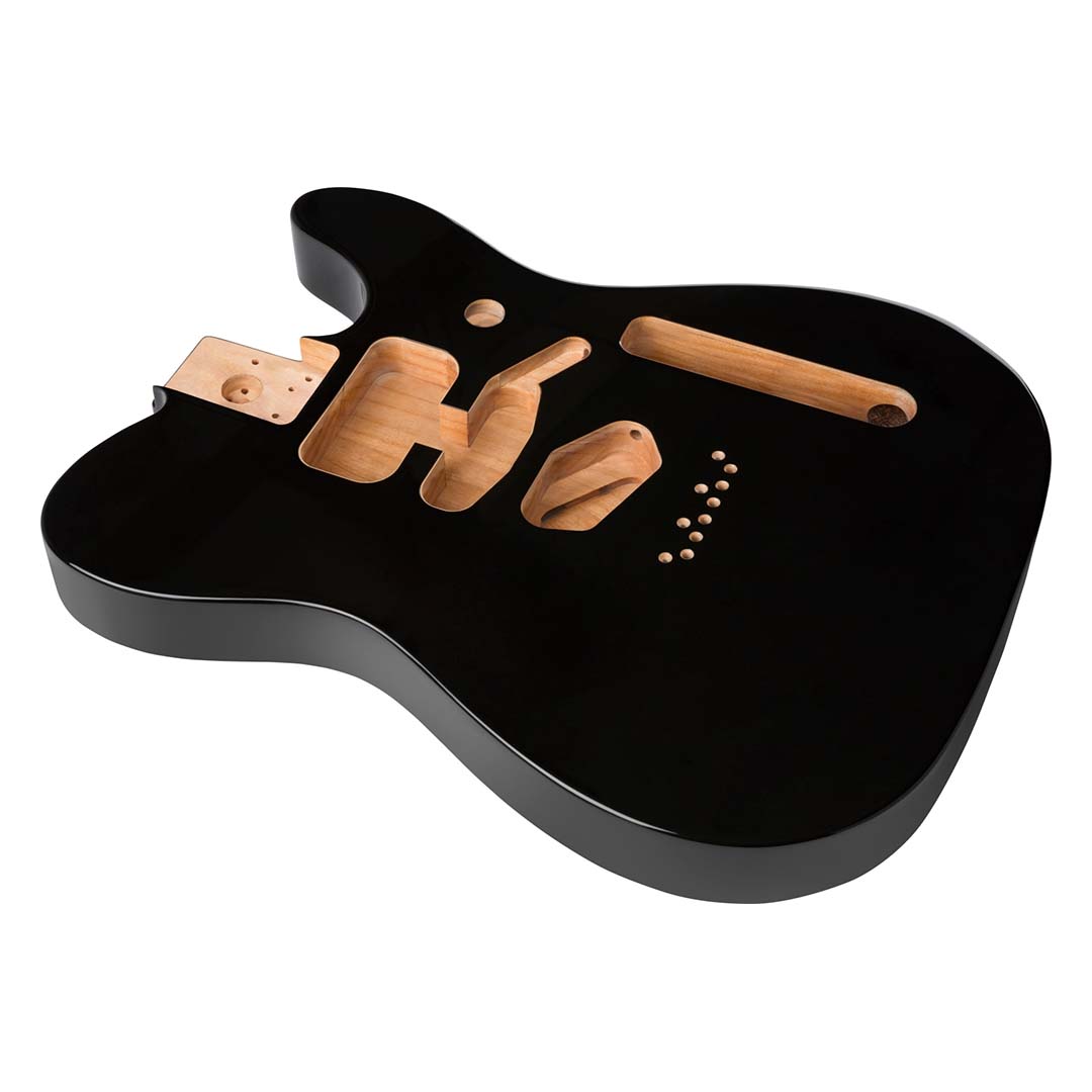 Deluxe Series Telecaster® SSH Alder Body Modern Bridge Mount, Black - Image 2