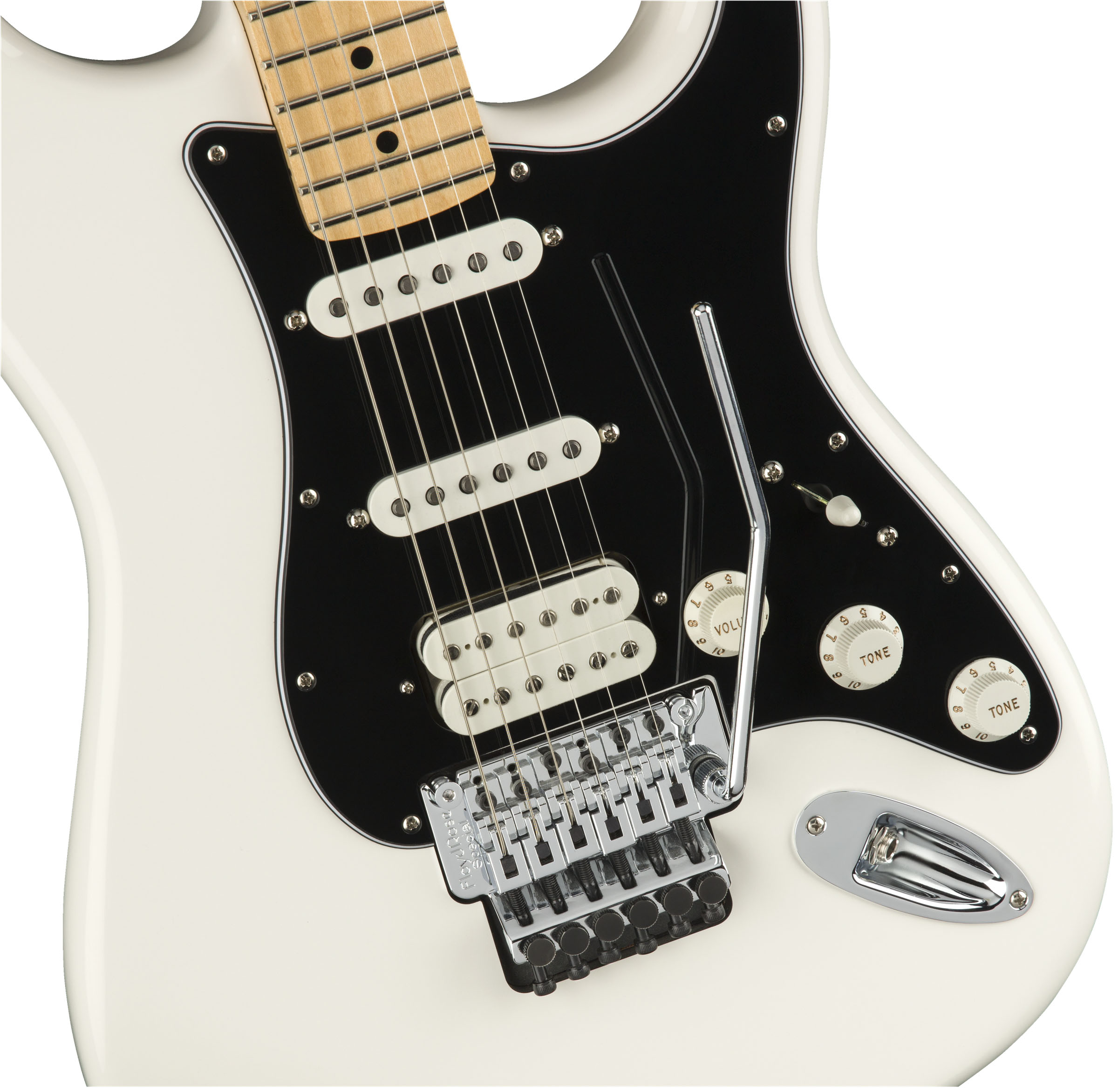 Player Stratocaster® with Floyd Rose®, Maple Fingerboard, Polar White - Image 4