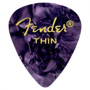 Premium Celluloid 351 Shape Picks, Thin, Purple Moto, 12-Pack