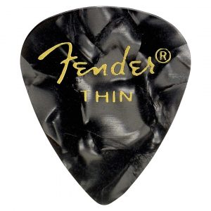 Premium Celluloid 351 Shape Picks, Thin, Black Moto, 144-Pack