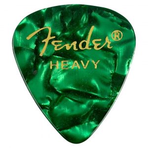 Premium Celluloid 351 Shape Picks, Heavy, Green Moto, 144-Pack