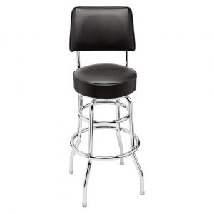 Fender® Blackout Backrest Barstool with Embossed Logo, 30"