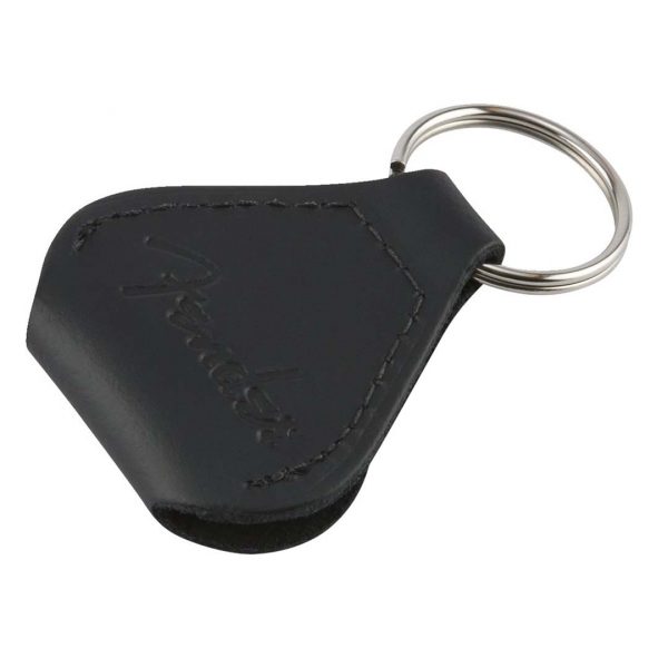 Fender™ Leather Pick Holder Keychain, Black - Image 3
