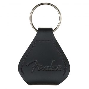 Fender™ Leather Pick Holder Keychain, Black