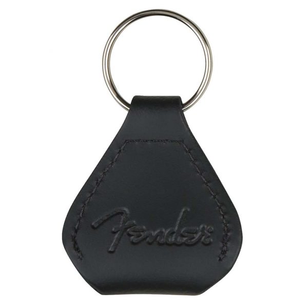 Fender™ Leather Pick Holder Keychain, Black