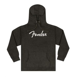 Fender® Spaghetti Logo Hoodie, Gray Heather, S