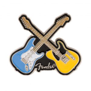 Fender™ Crossed Guitars Enamel Pin, Multi-Color