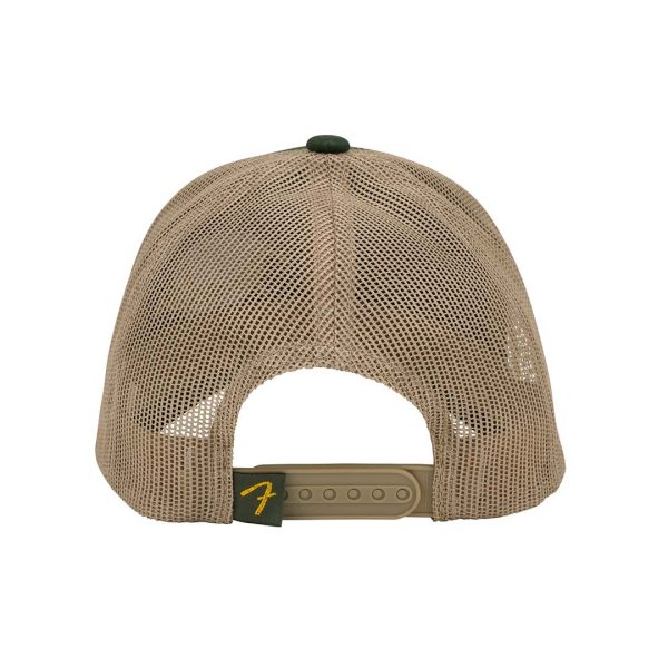 Fender® Globe Pick Patch Hat, Green/Khaki, One Size - Image 3