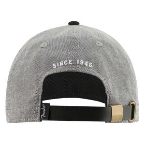 Fender® Hipster Dad Hat, Gray and Black, One Size Fits Most
