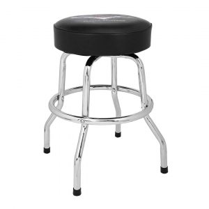 Fender® Custom Shop Chevron Logo Barstool, Black/Chrome, 24"