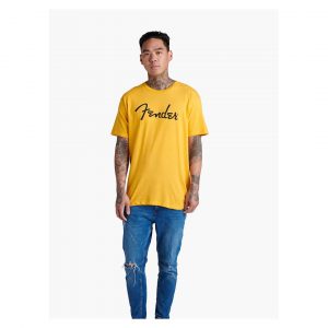 Fender® Spaghetti Logo T-Shirt, Butterscotch Blonde, S