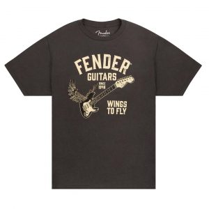 Fender® Wings To Fly T-Shirt, Vintage Black, S