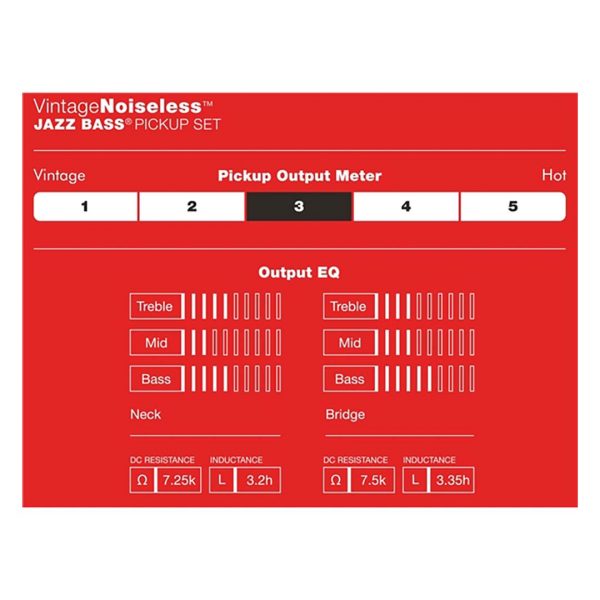 Vintage Noiseless™ Jazz Bass® Pickups, (2) - Image 3