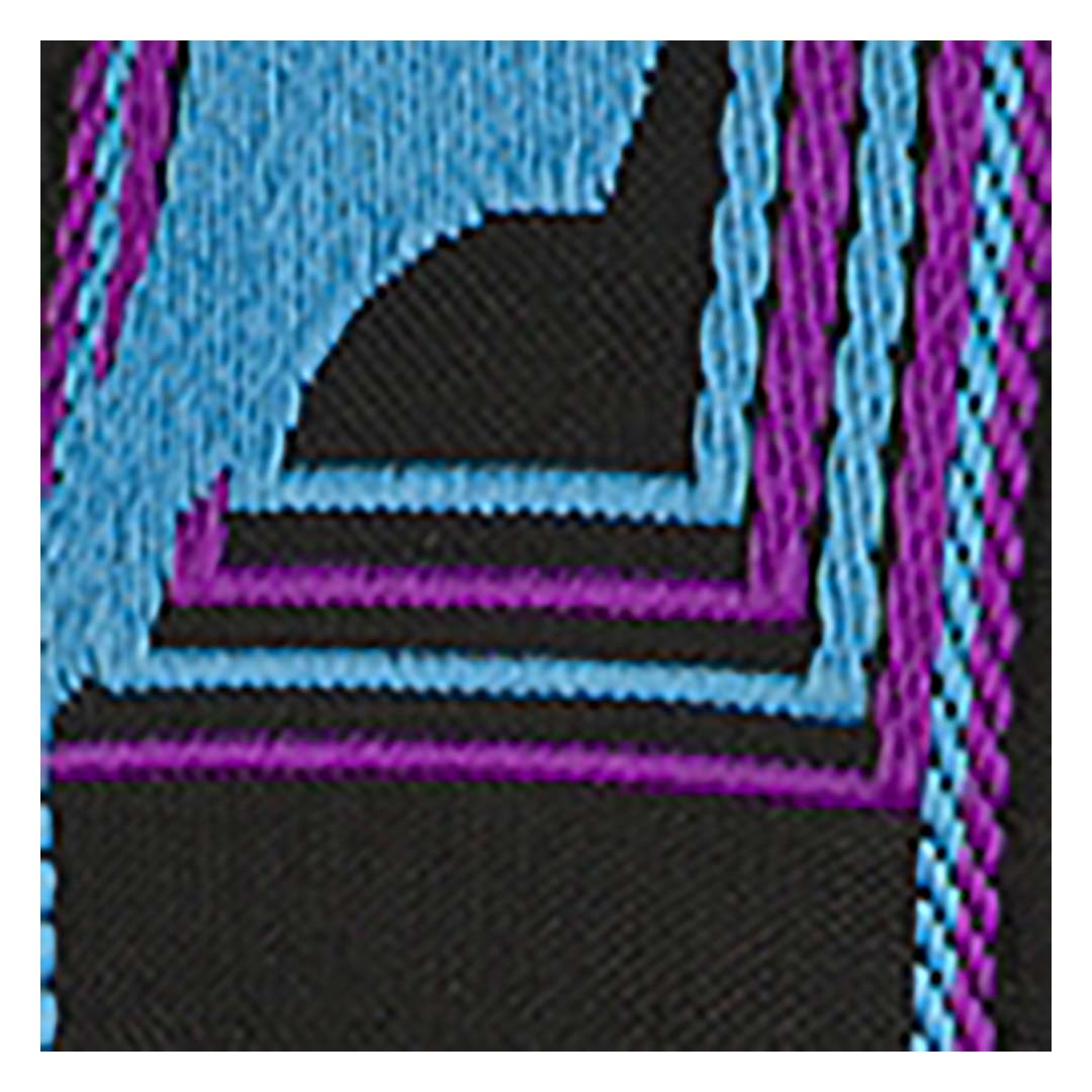 Neon Monogrammed Strap, Blue and Purple, 2" - Image 2