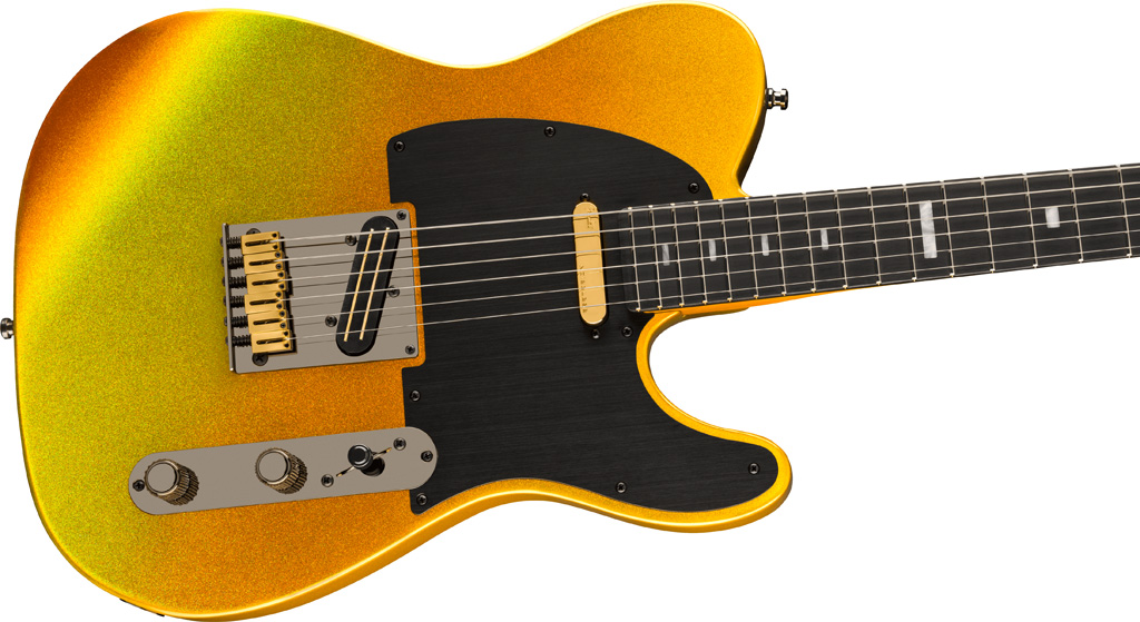 75th Anniversary American Ultra II Telecaster®, Ebony Fingerboard, Liquid Gold - Image 4