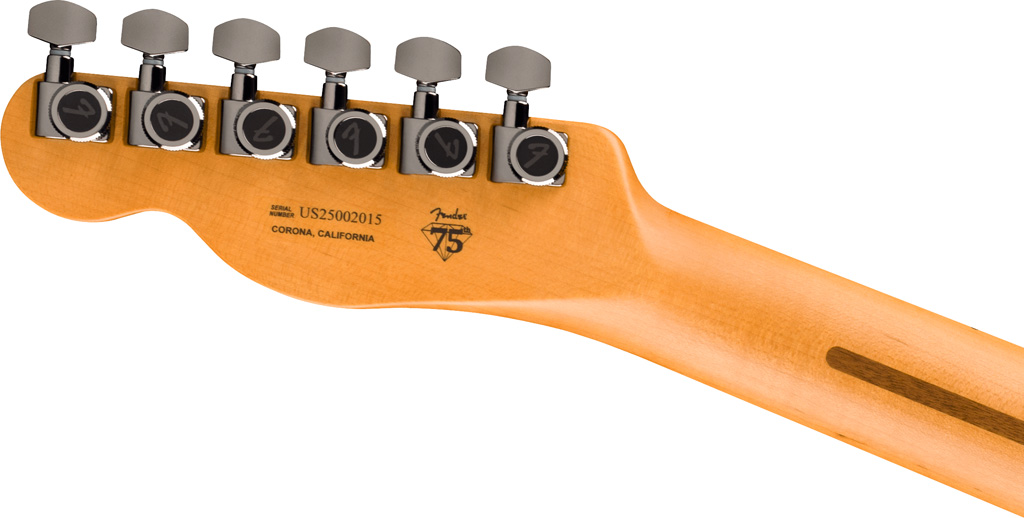 75th Anniversary American Ultra II Telecaster®, Ebony Fingerboard, Liquid Gold - Image 6