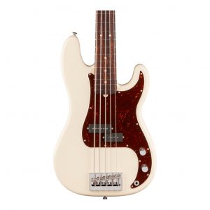 American Professional Precision Bass® V Rosewood Fingerboard - Olympic White