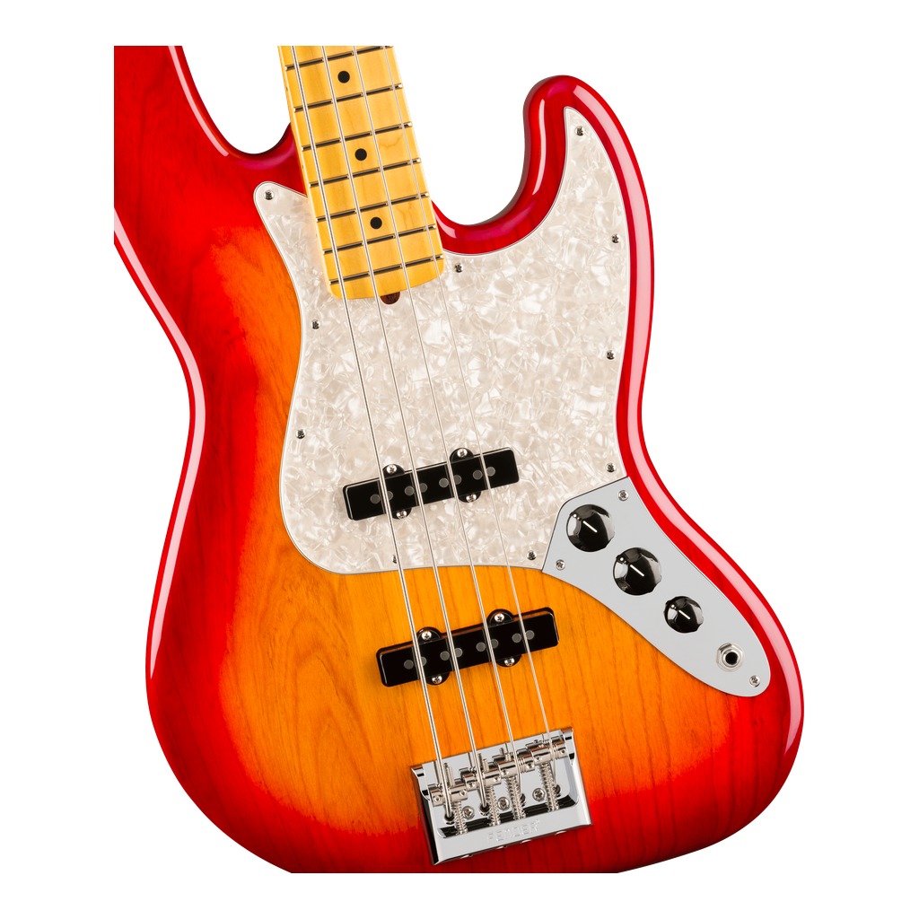 American Professional Jazz Bass® Maple Fingerboard - Aged Cherry Burst - Image 4